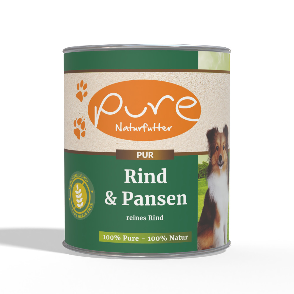 Hundemenü Rind Pur 100% reines Rind & Pansen – Bild 2